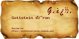 Gottstein Áron névjegykártya